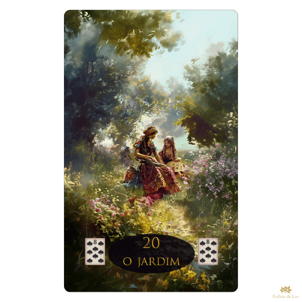 Carta 20 - O Jardim, do Baralho da Fortuna Cigana