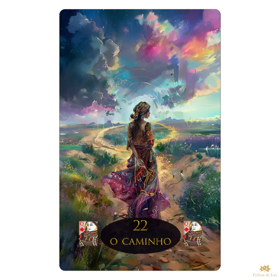 Carta 22 O Caminho — Baralho da Fortuna Cigana