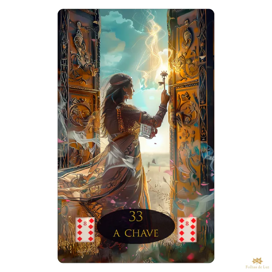 Carta 33 A Chave — Baralho da Fortuna Cigana